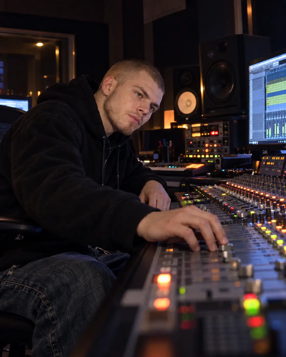Recreated memory: a late-night studio mixing session