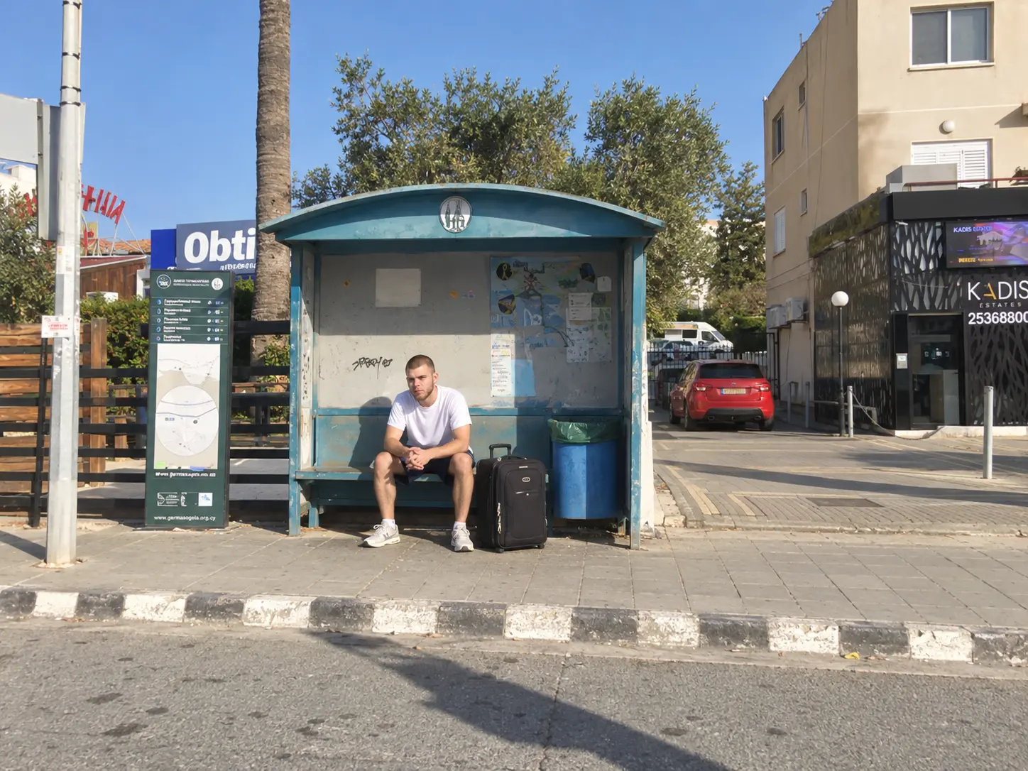 Recreated memory: a Limassol bus stop in 2014